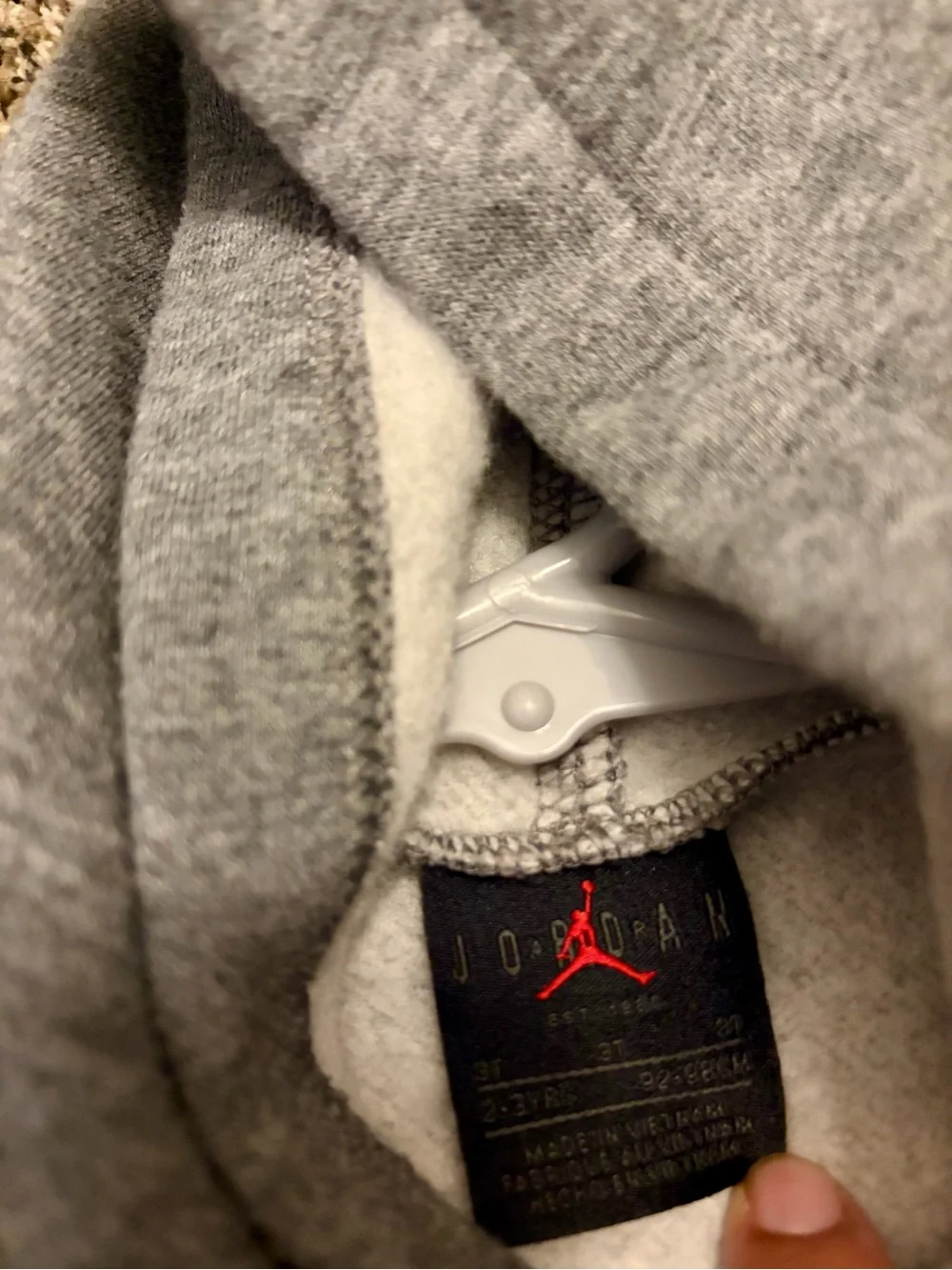 Nike Jordan Toddler Gray Hoodie & Black Jogger Set